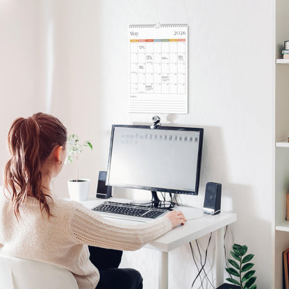 Beautiful 2026 Wall Calendar - Runs from January 2026 until July 2027 - Large 15" x 10" Office Wall Calendar for Easy Organizing