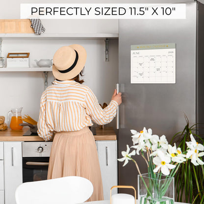 Beautiful 2026-2027 Magnetic Fridge Calendar - Runs From June 2026 Until December 2027 - The Perfect Monthly Refrigerator Calendar for Easy Organizing