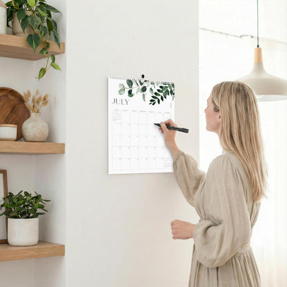 Aesthetic 2026-2027 Wall Calendar - Runs from June 2026 Until December 2027 - The Perfect Modern Greenery Calendar Planner for Easy Organizing