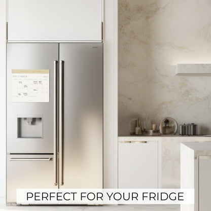 Beautiful 2025-2026 Magnetic Fridge Calendar - Runs From July 2025 Until December 2026 - The Perfect Monthly Refrigerator Calendar for Easy Organizing