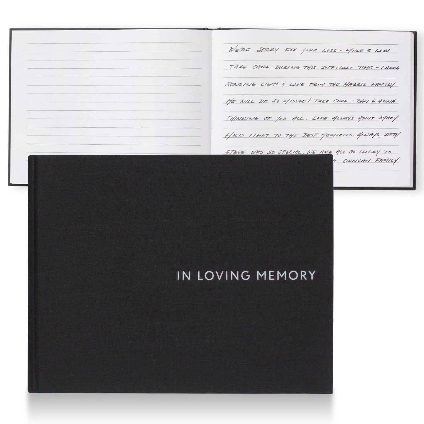 ZICOTO Beautiful Linen Funeral Guest Book for The Celebration of Life - The Perfect in Loving Memory Book with Ample Space to Sign in for Guests - Premium Craftsmanship for Honoring Loved Ones