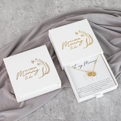 Beautiful Necklace For The First Time Mom to Be - Unique 14k Gold Dipped Pregnancy Gift For The Expecting Mommy to Be - Beautiful Sterling Silver Necklace For Women That Fits Perfect to Every Outfit