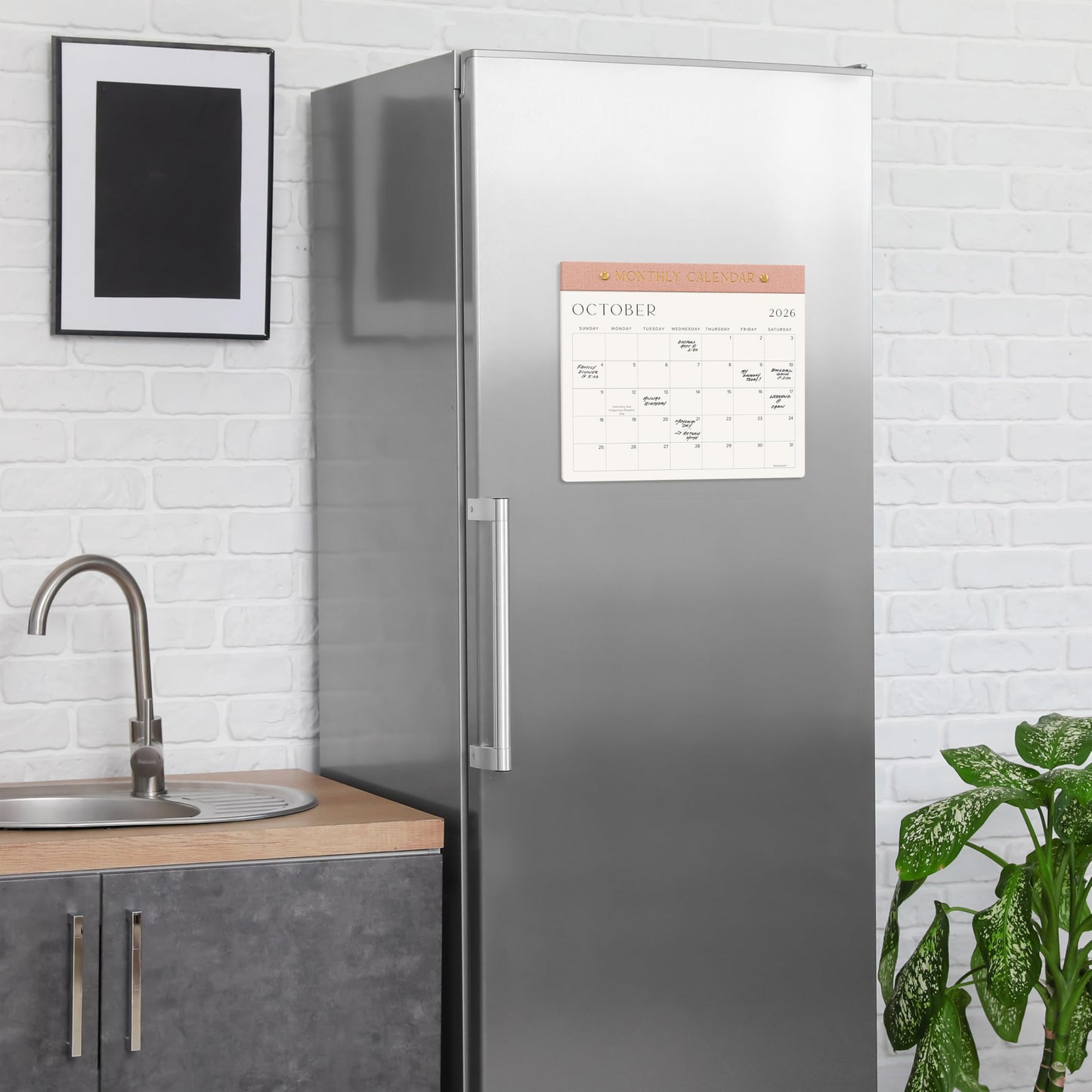 Beautiful 2026-2027 Magnetic Fridge Calendar - Runs From June 2026 Until December 2027 - The Perfect Monthly Refrigerator Calendar for Easy Organizing