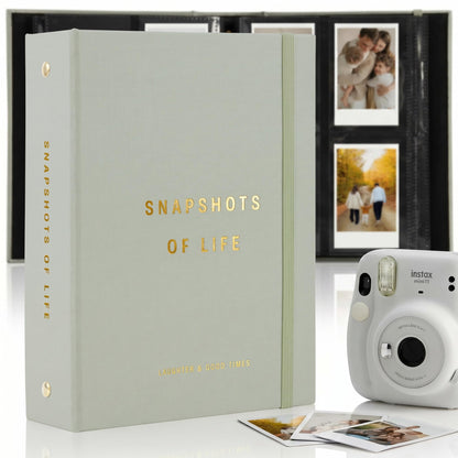Beautiful Photo Album for 2x3 in Polaroid Photos - Safely Holds Your 240 Pictures Of Unique Memories - The Perfect Instax Mini Compatible Photo Book To Store Pictures Or Trading Collection Cards