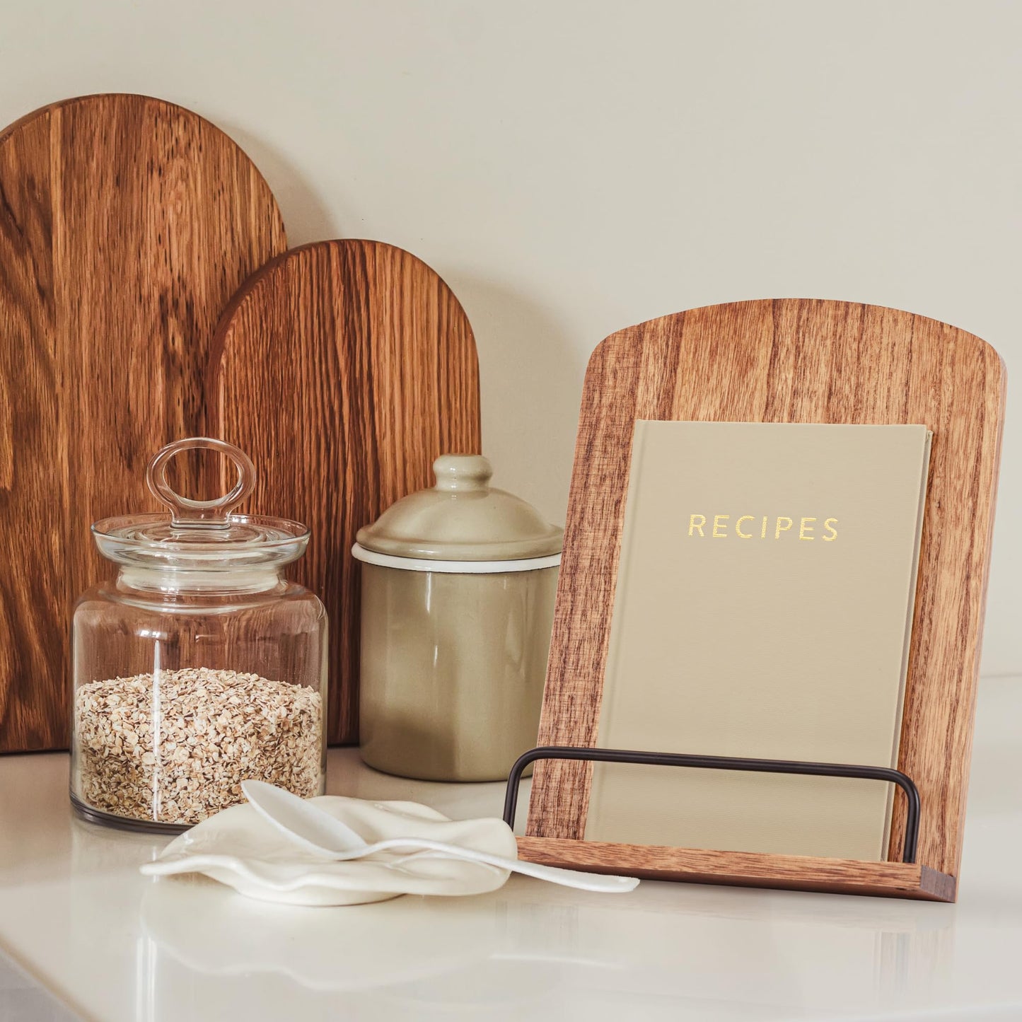 ZICOTO Aesthetic Blank Recipe Book with Waterproof Cover - The Perfect Recipe Notebook To Write In Your Own Recipes - Beautiful Blank Cookbook to Organize Your Recipes