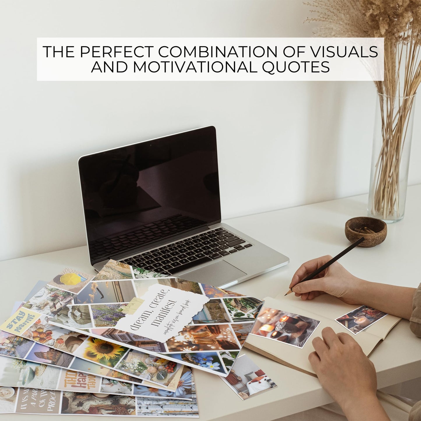 Inspirational Vision Board Book - A Complete Supplies Kit to Unleash Your Dreams/Goals with Motivational Pictures, Quotes & Clip Art - Perfect Magazine for Achieving Success in All Areas of Your Life