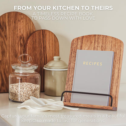 ZICOTO Aesthetic Blank Recipe Book with Waterproof Cover - The Perfect Recipe Notebook To Write In Your Own Recipes - Beautiful Blank Cookbook to Organize Your Recipes