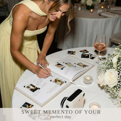 ZICOTO Beautiful Wedding Guest Book for Your Wedding Reception - Simply Elegant Guestbook to Sign in - The Perfect Baby Shower Guest Book and Addition to Your Big Day