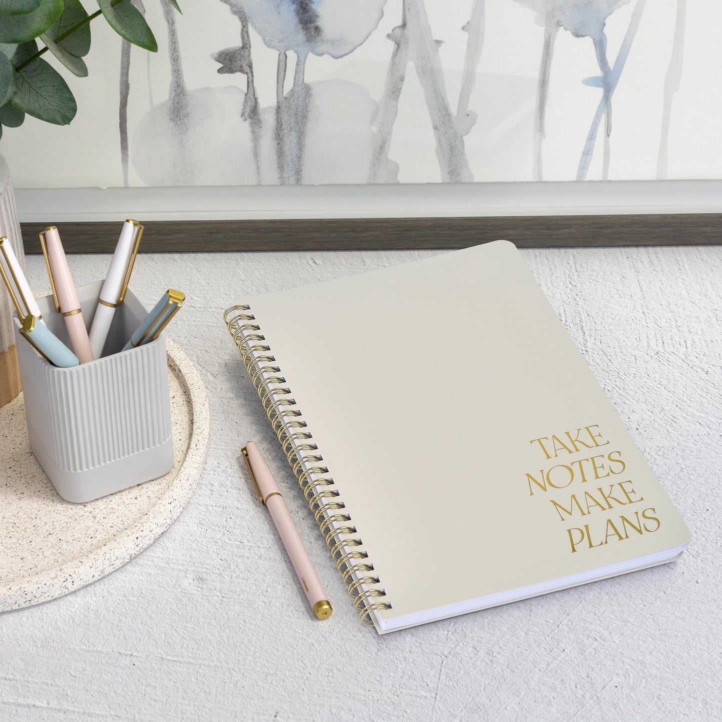 Beautiful Daily Planner And Notebook With Hourly Schedule - Aesthetic Spiral To do List Notepad to Easily Organize Your Work Tasks And Appointments - The Perfect Office Supplies For Women