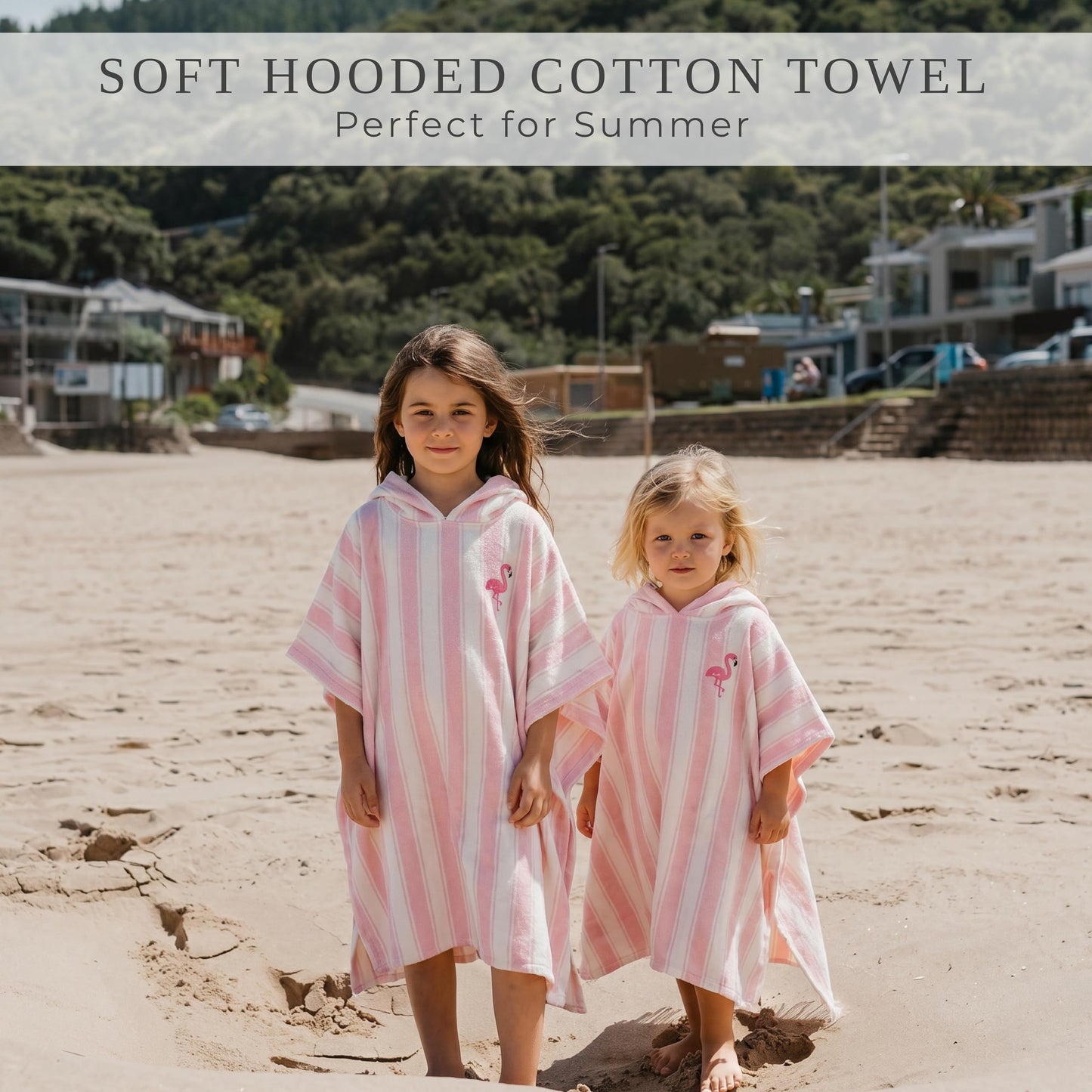 ZICOTO Stylish Hooded Beach Towel for Kids - Extra Soft and Fast Drying Poncho for Toddlers 0-3 Years is Made of Premium Cotton - Perfect Baby Cover Up for Beach Days or Pool and Bath Time Adventures