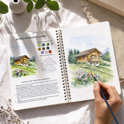Beautiful Watercolor Workbook for Beginners - Relaxing & Easy to Paint