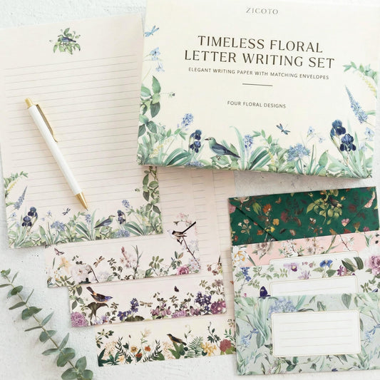 Beautiful Stationery Set with Envelopes - Premium-Quality, No-Bleed Lined Letter Writing Paper with Elegant Floral Designs - Cute Stationary Supplies Kit for Women & Personalized Gift for Loved Ones