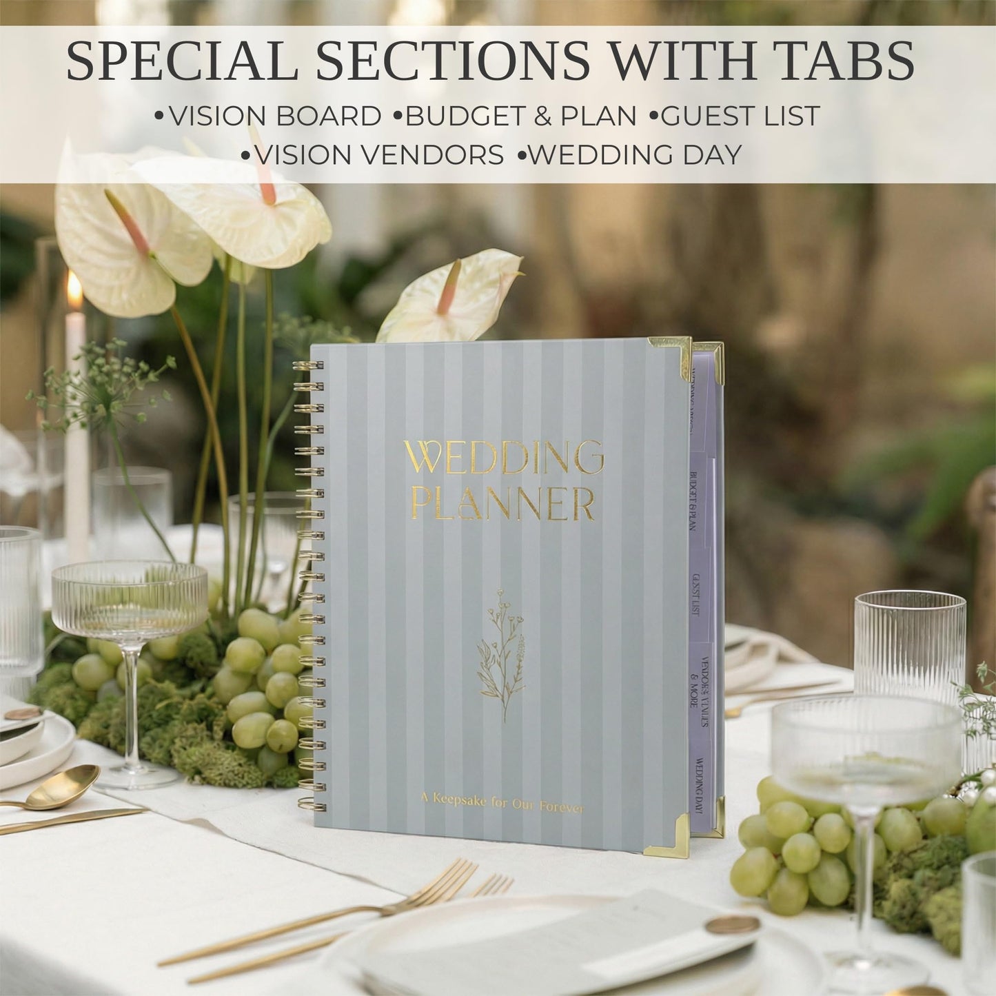 Beautiful Wedding Planner Book and Organizer - Perfect for Detailed Planning Of Your Big Day - Unique Engagement Gift for Newly Engaged Couples, Future Brides and Grooms
