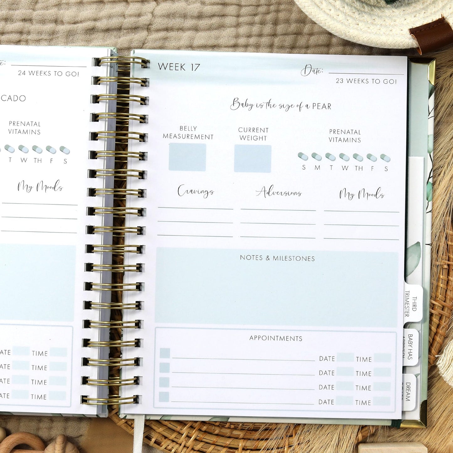 Pregnancy Journal and Memory Book with Stickers and Keepsake Pocket - Lovely Must Have Gift for First Time Moms to Be - The Perfect Planner to Track Your Little Ones Life-Changing Journey