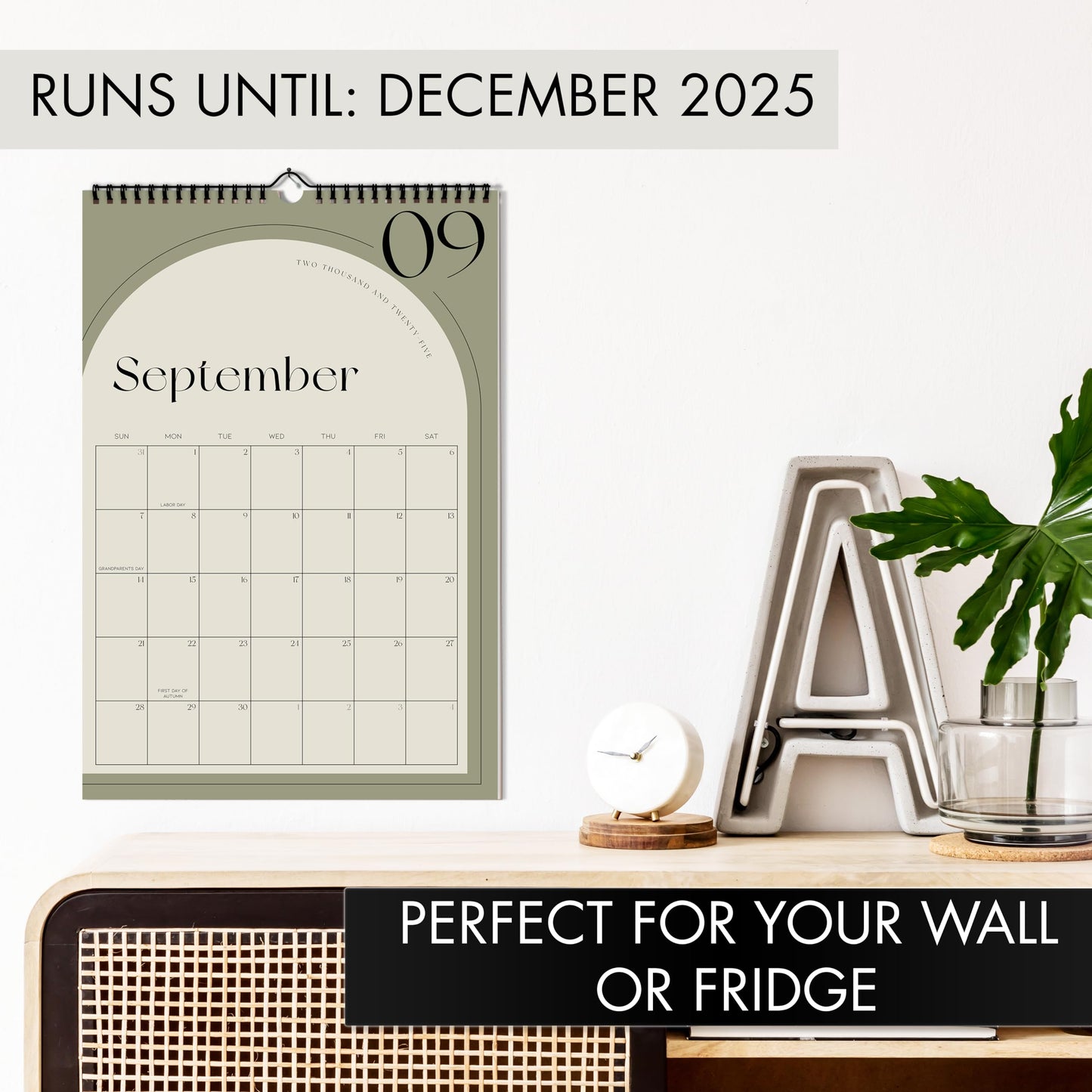 Aesthetic 2025 Wall Calendar - Runs from June 2024 Until December 2025 - The Perfect 2024-2025 Wall Hanging Calendar Planner for Easy Organizing
