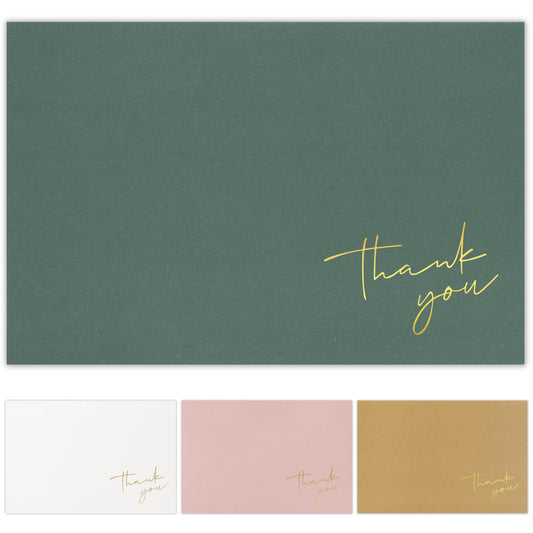 Beautiful Thank You Cards Set of 30 With Envelopes and Stickers - Elegant Blank Cards For Personalized Notes - Perfect Bulk Stationary Set For All Occasions incl. Weddings, Business & Baby Showers
