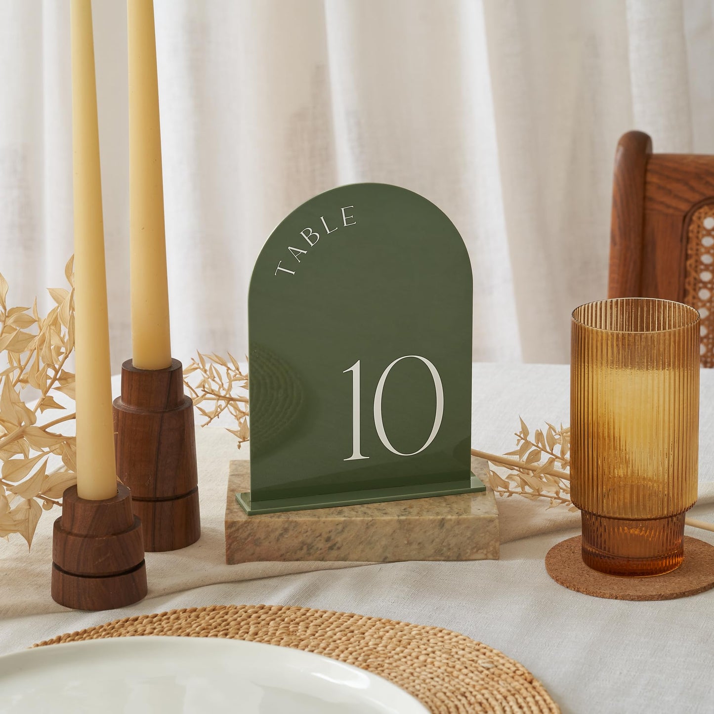 Beautiful Gold Wedding Table Numbers with Stands - Elegant Double Sided 5x7 inch Acrylic Signs Numbered 1-15 - The Perfect Decor for Your Wedding Reception Or Events