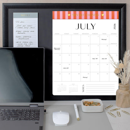 Aesthetic 2025-2026 Magnetic Vertical Calendar - Runs from January 2026 Until July 2026 - The Perfect Monthly Refrigerator Calendar With Minimal Designs for Easy Organizing