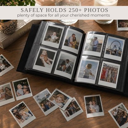 Beautiful Photo Album for 2x3 in Polaroid Photos - Safely Holds Your 240 Pictures Of Unique Memories - The Perfect Instax Mini Compatible Photo Book To Store Pictures Or Trading Collection Cards