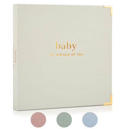 Keepsake Baby Memory Book for Boys and Girls - Timeless First 5 Year Baby Book - Neutral Journal Scrapbook or Photo Album - Record a Milestone for Every Event from Birth to Age 5