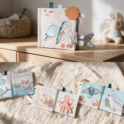 Soft Baby Book with Touch and Feel Pages - Cute Sensory Book for Babies