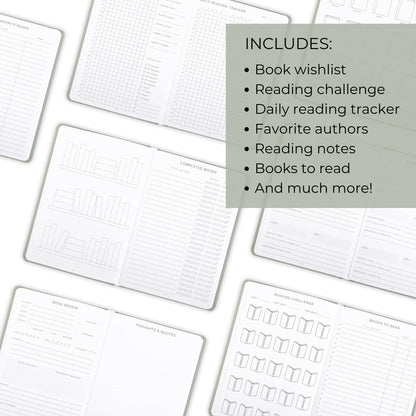 ZICOTO Beautiful Reading Journal for Book Lovers - Linen Hard Cover Book Makes a Great Gift for Readers - The Perfect Tracker with Reading Log & Review Pages For Keeping Notes on Your Favorite Books