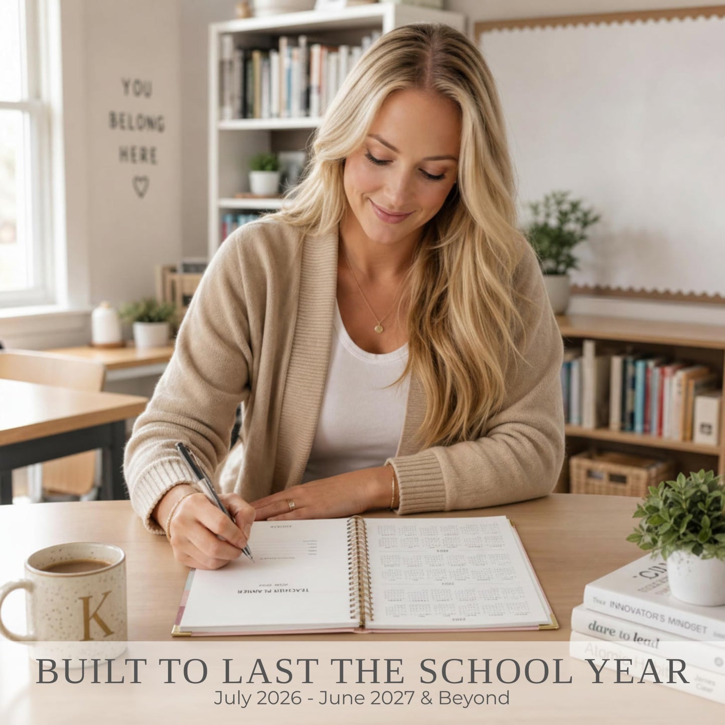 Aesthetic Teacher Planner For The 2026-2027 Academic School Year - Your All Incl. 8.5" x 11" Lesson Plan Book Supplies - Easily Organize Your Daily, Weekly & Monthly Classroom/Homeschool Schedule