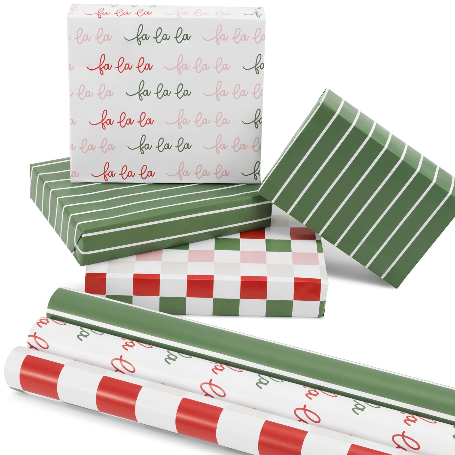 Beautiful Christmas Gift Wrapping Paper Rolls For Small & Medium Size Gifts - Set of 3 Quality Paper Rolls With Cute Designs - Add a Touch of Magic to Every Gift You Wrap - 17 in x 120 in Per Roll