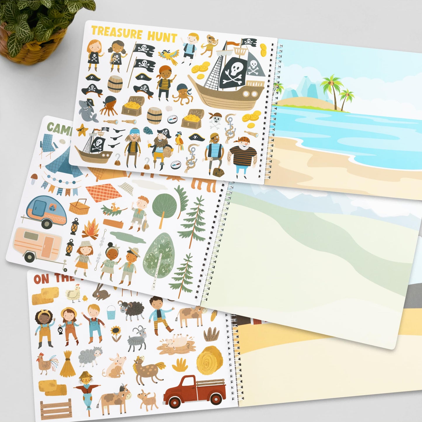 Fun Sticker Book for Toddlers 2-4 Years - Perfect Kids Activity Book with 500+ Beautiful Stickers & 12 Reusable Themes for Entertaining Boys & Girls 4-8 While Traveling - Incl. Coloring Pages