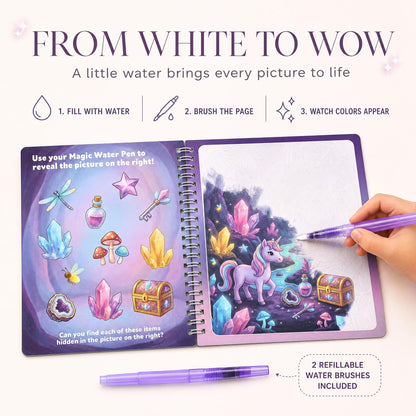 Fun Watercolor Books for Kids and Toddlers - Set of 4 Coloring Books