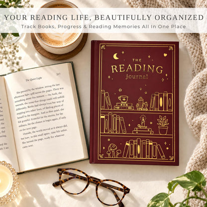Beautiful Reading Journal for Book Lovers - Sturdy Hard Cover Tracker