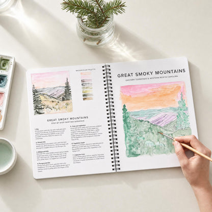 Beautiful Watercolor Workbook for Beginners - Relaxing & Easy to Paint