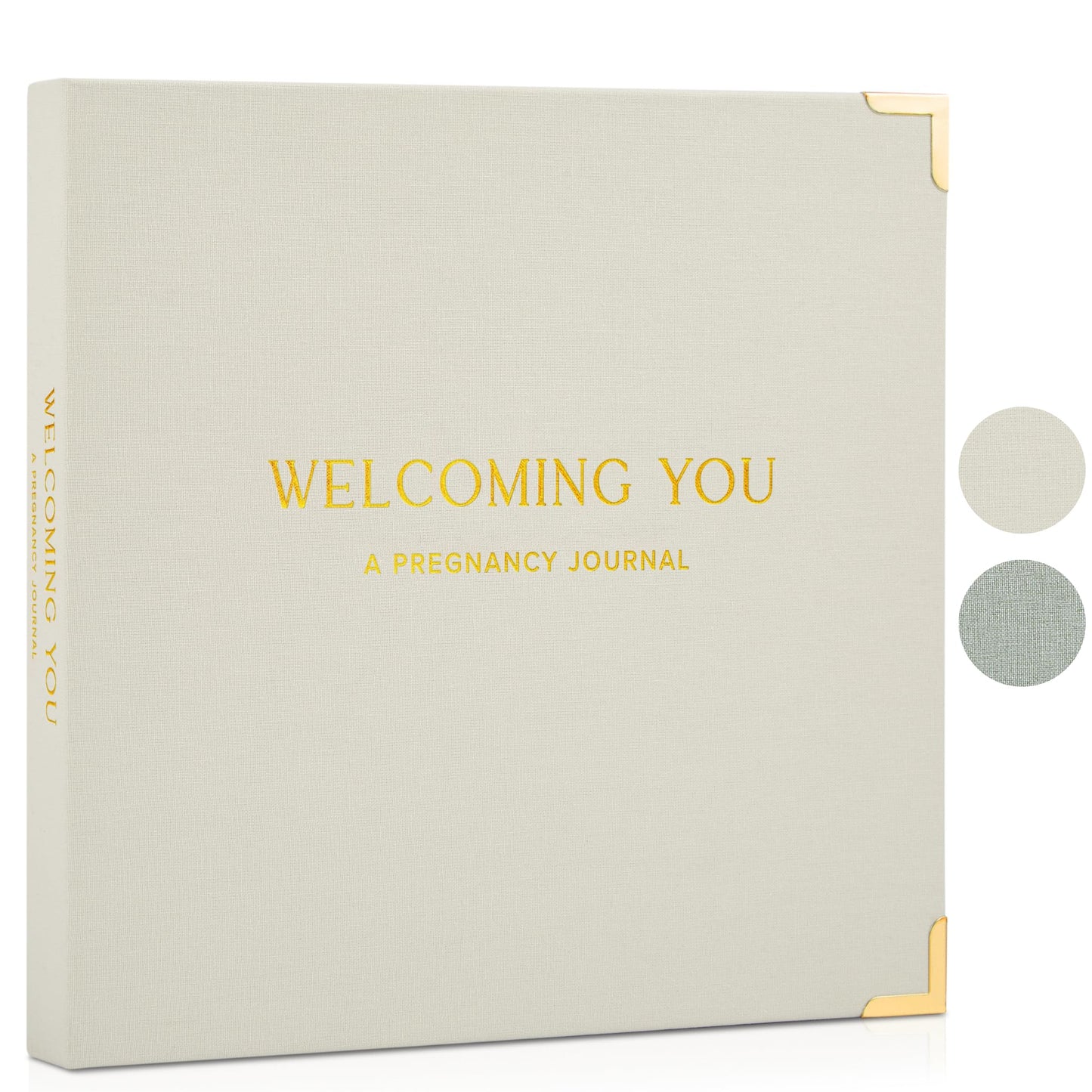 Beautiful Linen Pregnancy Journal and Detailed Memory Book with Stickers and Keepsake Pocket - Lovely Must Have Gift for Expecting First Time Moms - The Perfect Planner to Track Pregnancy Milestones