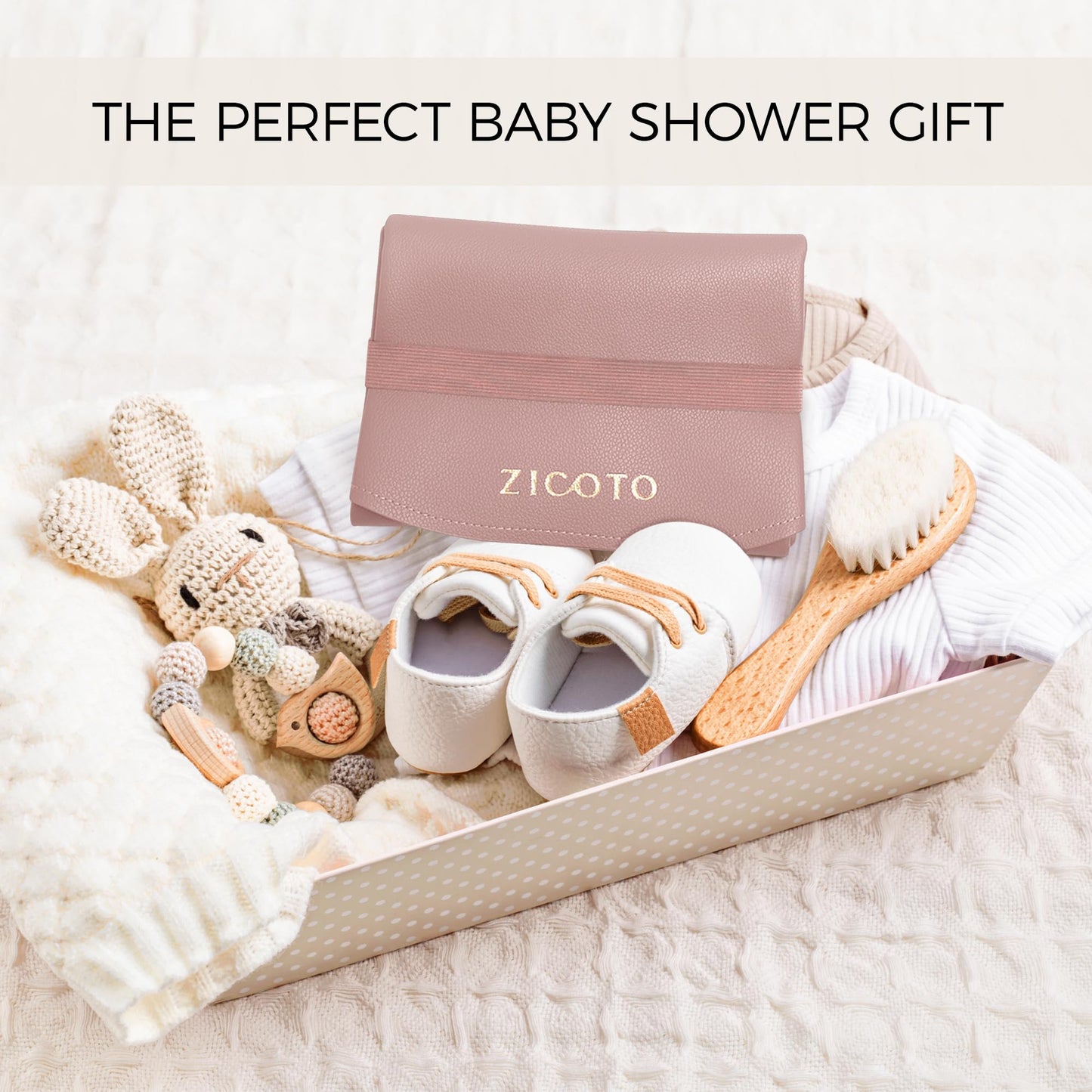 Beautiful Portable Baby Changing Pad - Wipeable and Easy to Clean Diaper Changing Mat - The Perfect Waterproof Vegan Leather Pad for Traveling