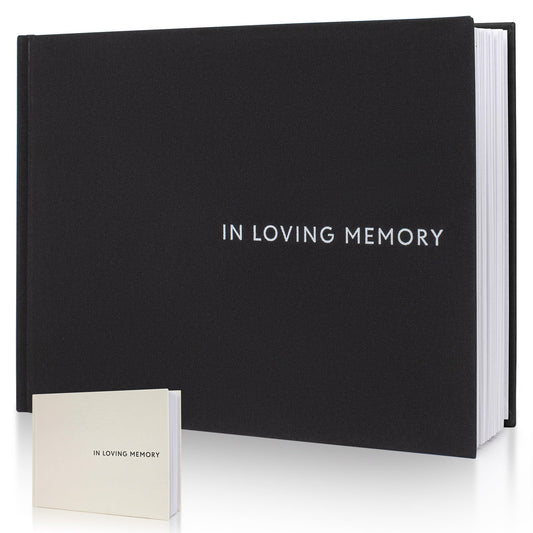 ZICOTO Beautiful Linen Funeral Guest Book for The Celebration of Life - The Perfect in Loving Memory Book with Ample Space to Sign in for Guests - Premium Craftsmanship for Honoring Loved Ones