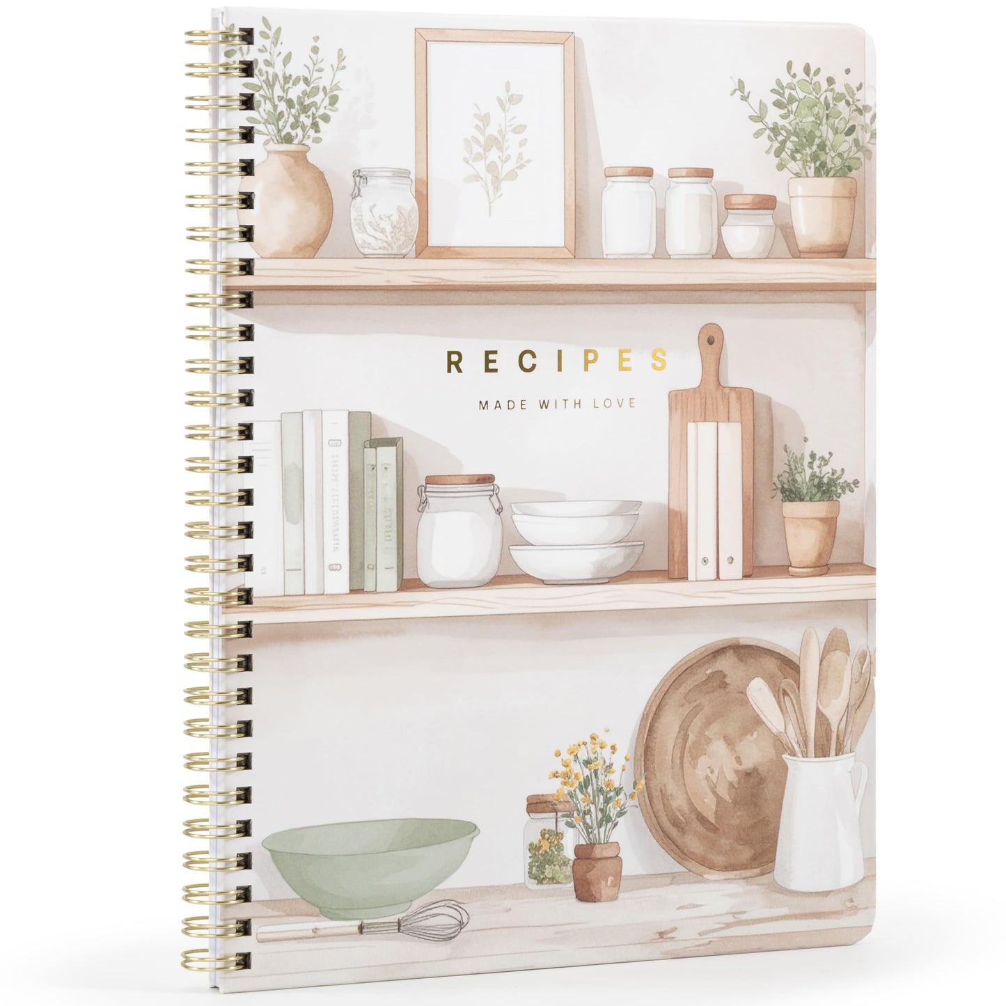 Aesthetic Recipe Book for 100+ Cherished Meals - Spacious 8.25 x 10" Notebook to Write In Your Own Recipes - Beautiful Blank Cookbook for Seamless Homemade Dish Planning