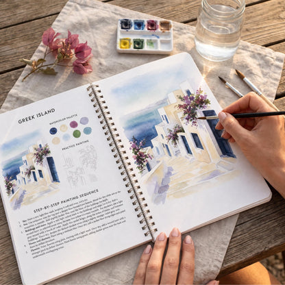 Beautiful Watercolor Workbook for Beginners - Relaxing & Easy to Paint
