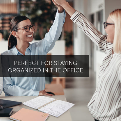 Beautiful Meeting Notebook For Work Organization - Easily Take Notes And Keep Agendas on Track - The Perfect Office Planner Supplies for Women & Men to Professionally Manage Business Projects - Pink