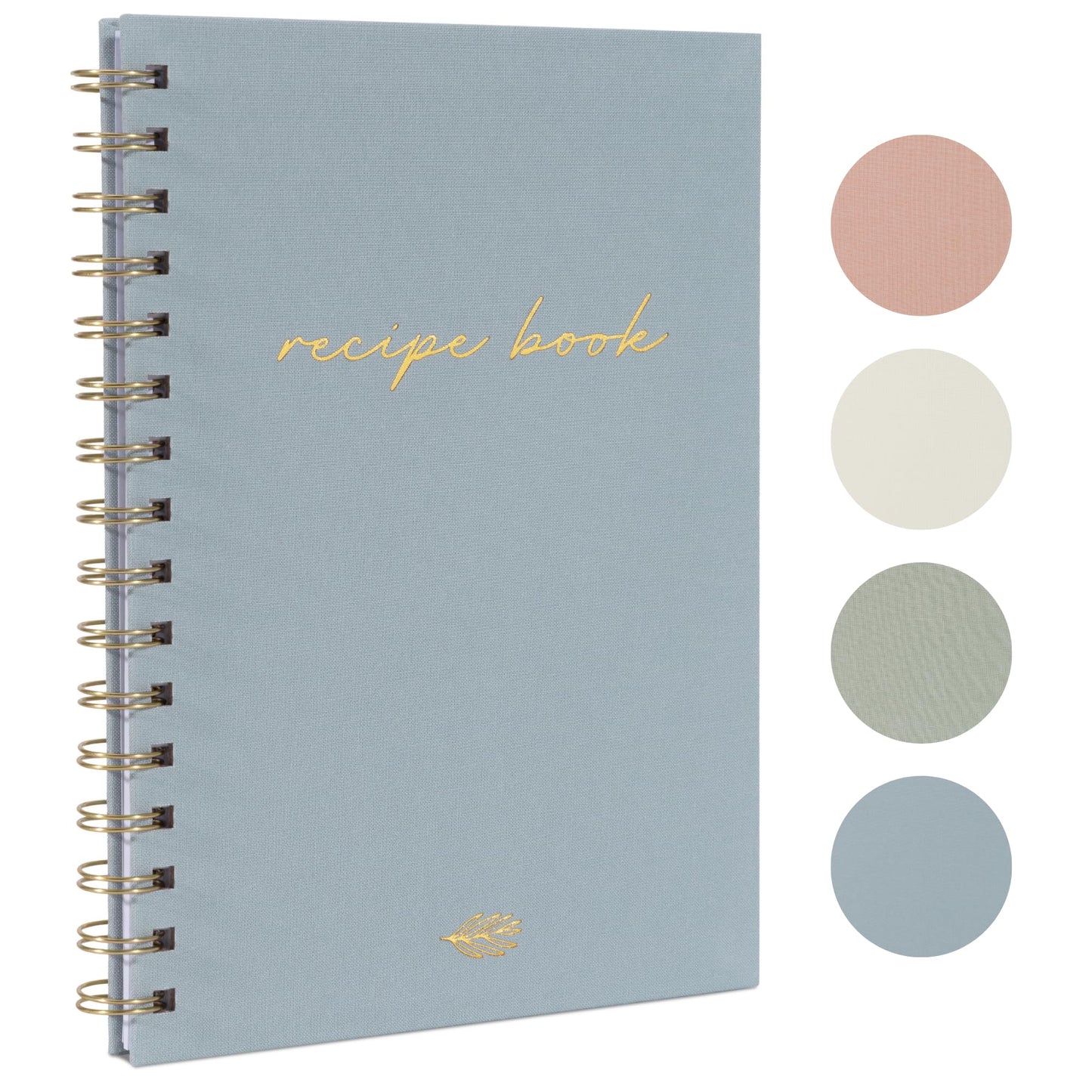ZICOTO Aesthetic Blank Recipe Book with Linen Cover - The Perfect Recipe Notebook to Write in Your Own Recipes - Beautiful Blank Cookbook to Organize Your Recipes