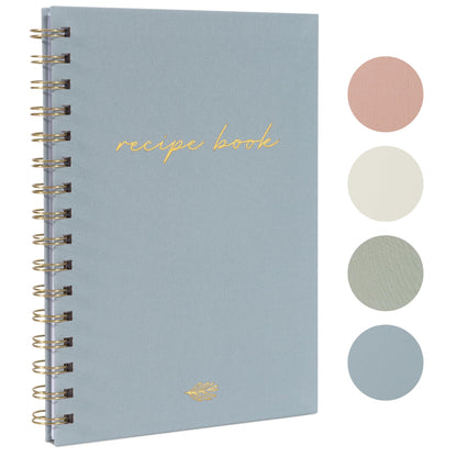 ZICOTO Aesthetic Blank Recipe Book with Linen Cover - The Perfect Recipe Notebook to Write in Your Own Recipes - Beautiful Blank Cookbook to Organize Your Recipes