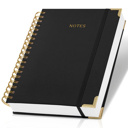 Aesthetic Thick Spiral Notebook Journal For Women in B5 Format - Stylish Linen Hardcover College Ruled Note Book w 300 Lined Pages - Cute Supplies For Bible Study & Staying Organized at Work or School