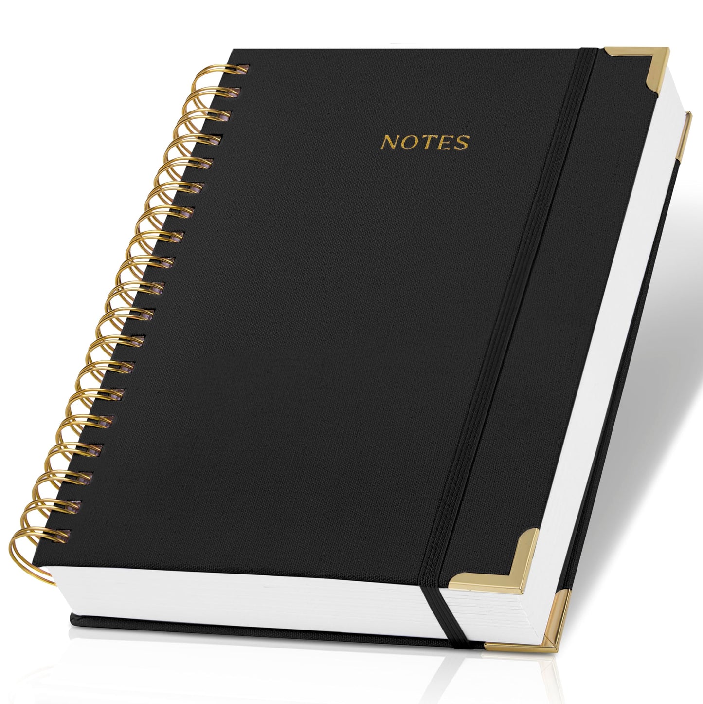Aesthetic Thick Spiral Notebook Journal For Women in B5 Format - Stylish Linen Hardcover College Ruled Note Book w 300 Lined Pages - Cute Supplies For Bible Study & Staying Organized at Work or School