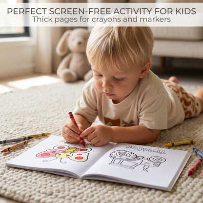 ZICOTO Fun Coloring Book for Toddlers - Set of 2 Cute My First Toddler Coloring Books with Big Simple Designs - Easy Learning Activity Book for Kids, Boys and Girls to Keep Little Ones Engaged