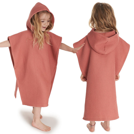 ZICOTO Soft Hooded Beach Towel for Kids - Cute Towel for Babies and Toddler Made of Waffle Cotton - Perfect Lightweight and Absorbent for Bath, Beach, Pool