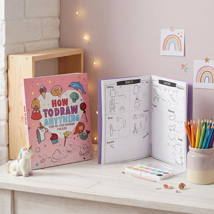 ZICOTO Fun How to Draw Books for Kids Set of 2 - Cute Step by Step Drawing and Coloring Book Gifts for Girls Ages 4-6, 6-8 & 8-12 - Learn to Draw Beautiful Designs with Easy Steps for Little Artists