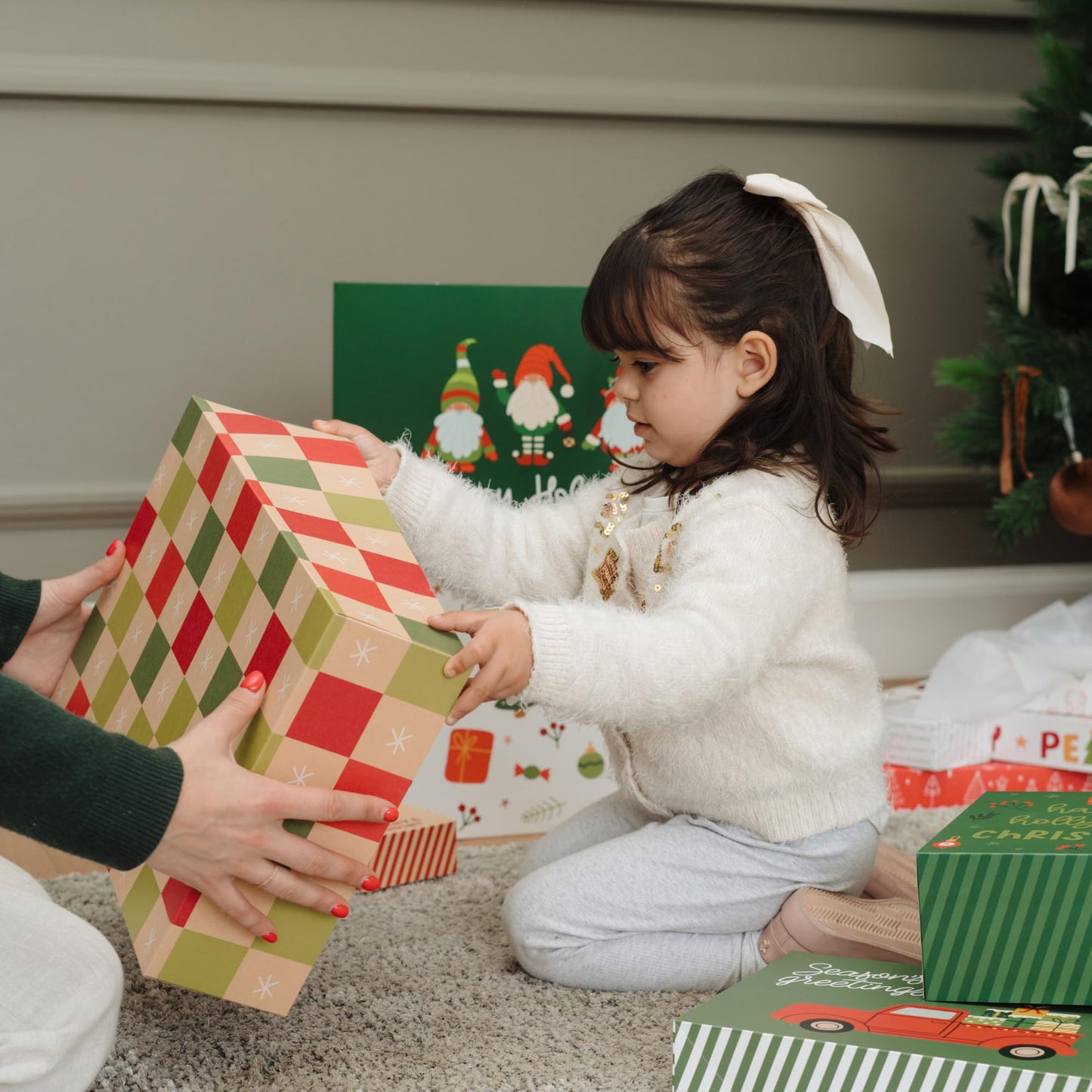 ZICOTO Beautiful Christmas Gift Boxes Set of 15 - Stylish Holiday Present Boxes with Assorted Festive Designs for Easy Christmas Gift Wrapping - Perfect Variety Set for Shirts, Clothing and More