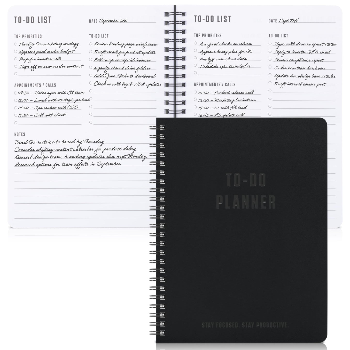 ZICOTO Aesthetic To Do List Notebook For Work or Home - Simple Daily Planner to Easily Organize Your Tasks And Boost Productivity - Stylish Undated Organizer Supplies For Women and Men