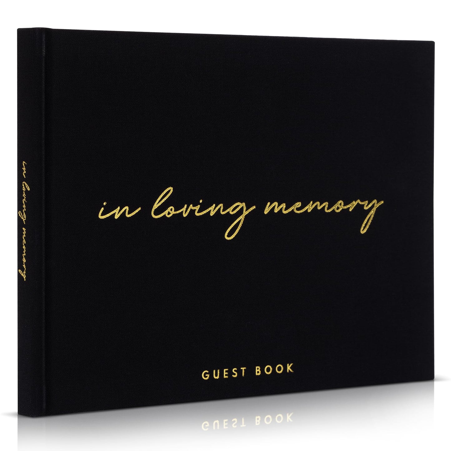 ZICOTO Beautiful Linen Funeral Guest Book for The Celebration of Life - The Perfect in Loving Memory Book with Ample Space to Sign in for Guests - Premium Craftsmanship for Honoring Loved Ones