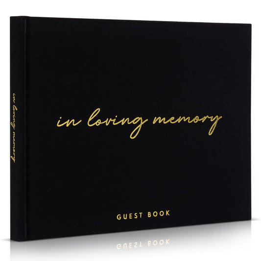 ZICOTO Beautiful Linen Funeral Guest Book for The Celebration of Life - The Perfect in Loving Memory Book with Ample Space to Sign in for Guests - Premium Craftsmanship for Honoring Loved Ones
