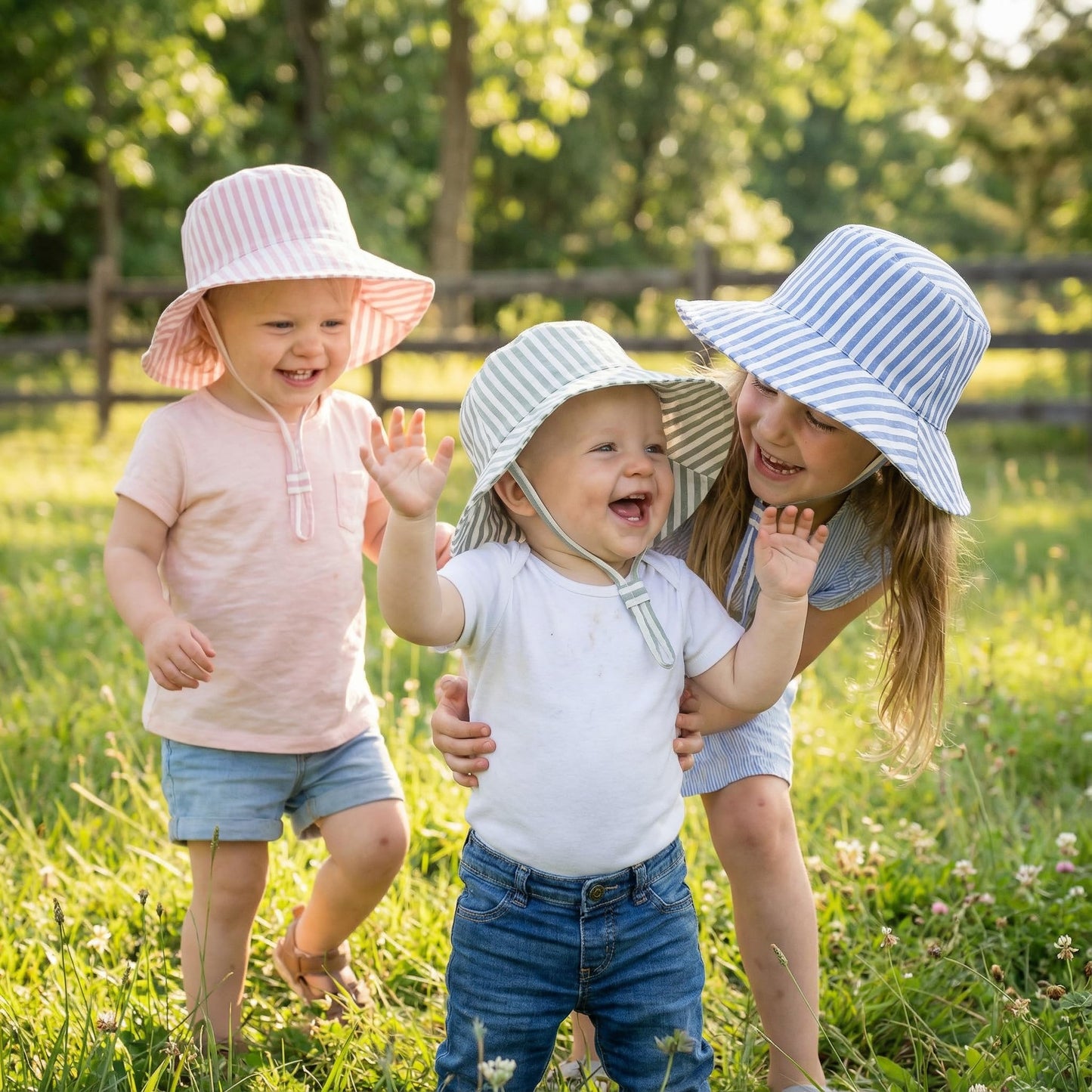 Beautiful Baby Sun Hat 0-6 Months - Adjustable Toddler Hat with UPF 50+ Sun Protection - Cute Kids Bucket Hat for Beach